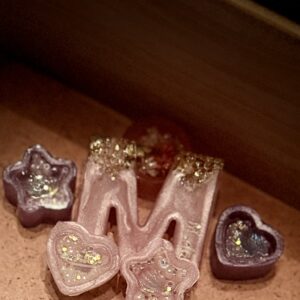 Custom Letter Keyring with Shaker