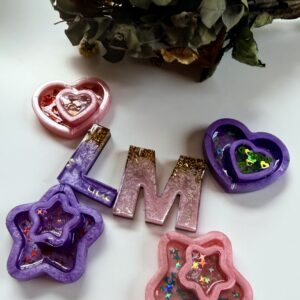 Custom Letter Keyring with Shaker