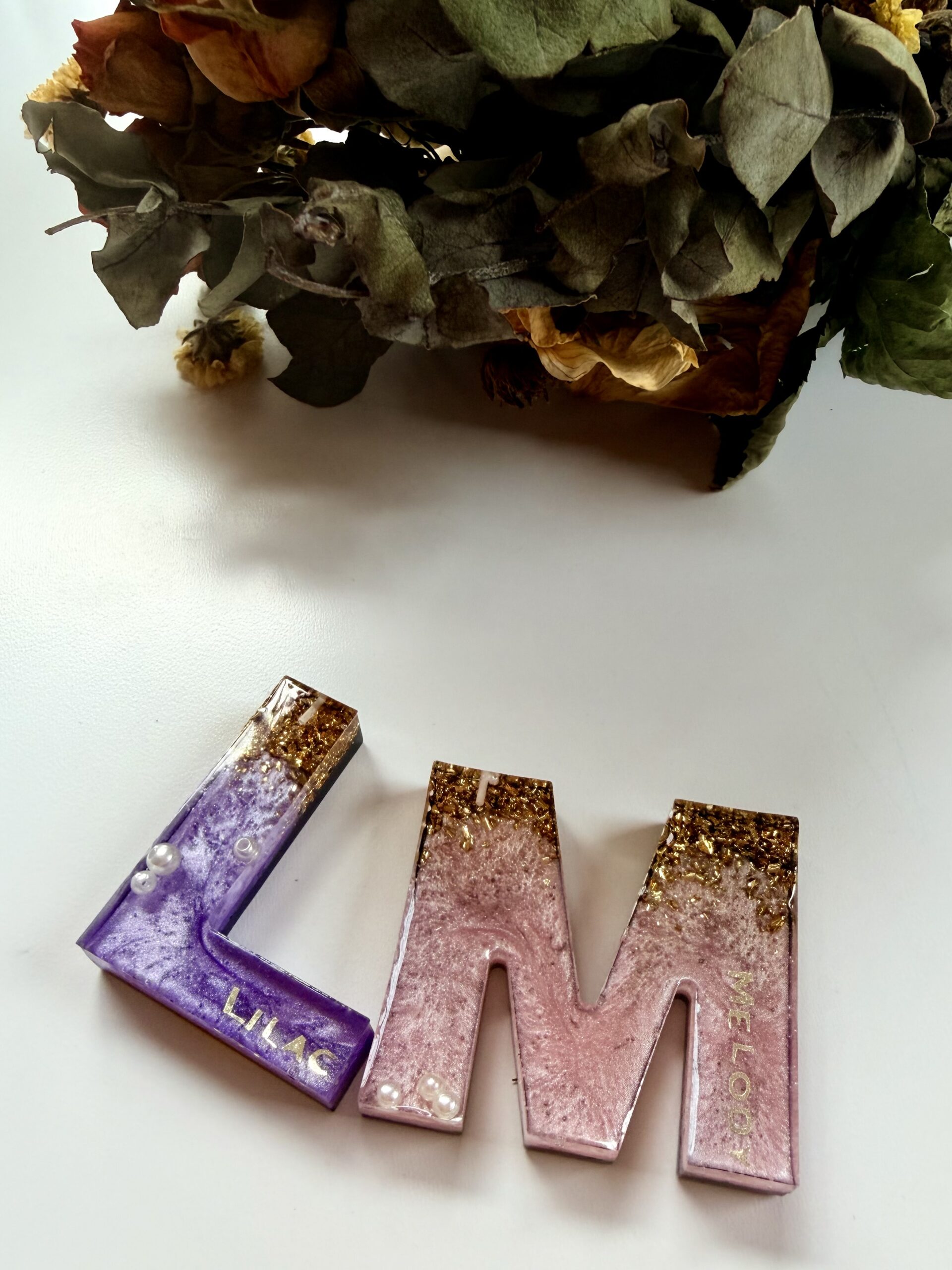 Custom Letter Keyring with Shaker - Image 3
