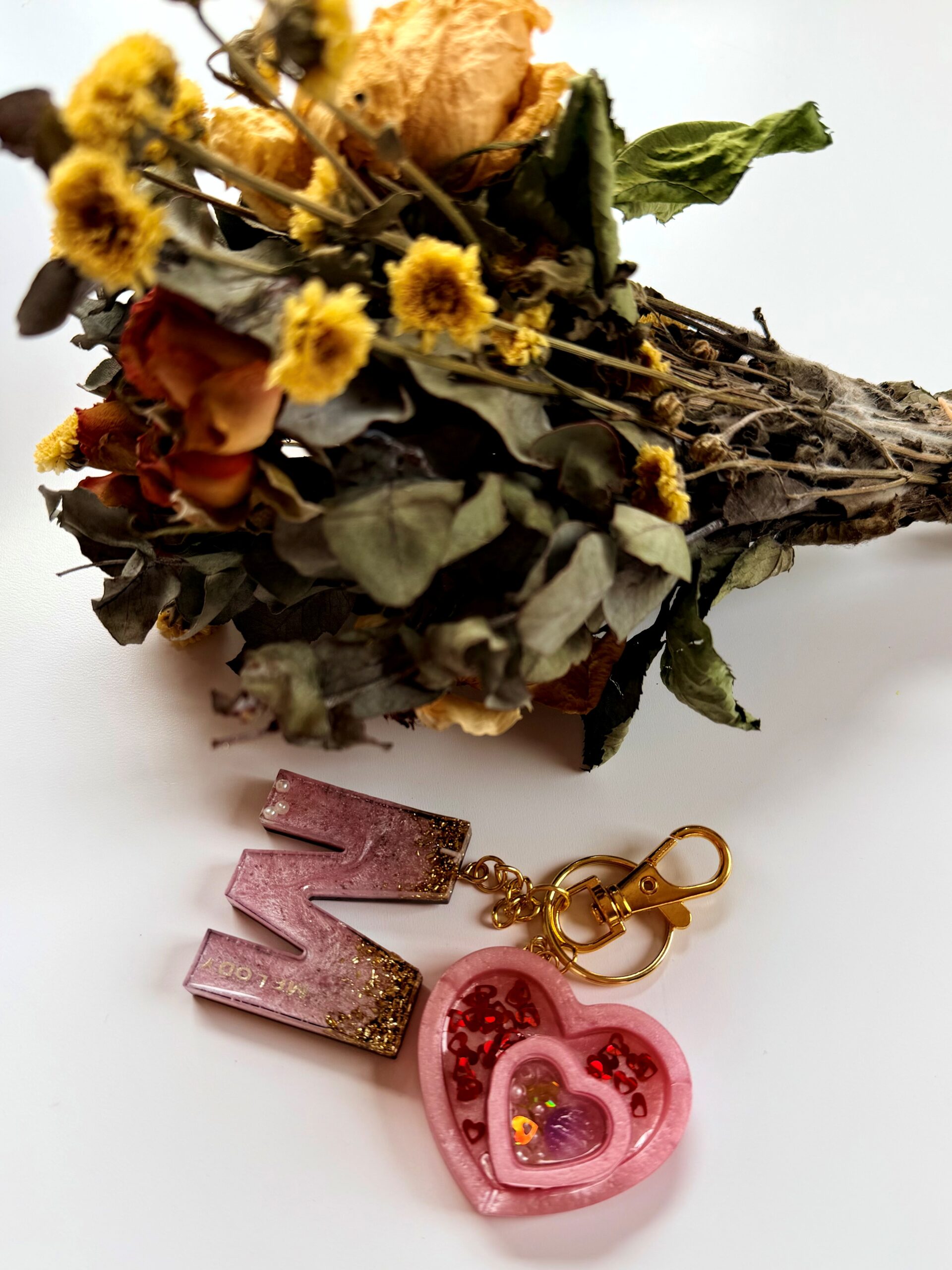 Custom Letter Keyring with Shaker - Image 5