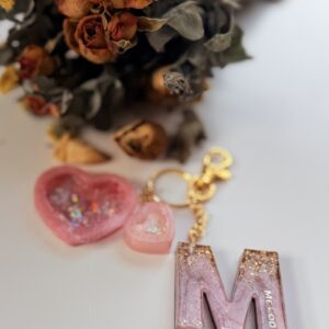 Custom Letter Keyring with Shaker