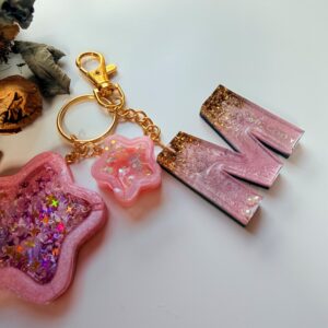 Custom Letter Keyring with Shaker