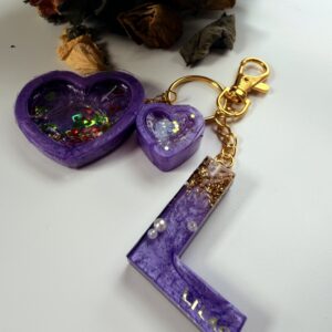 Custom Letter Keyring with Shaker