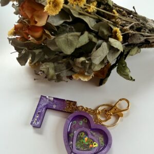 Custom Letter Keyring with Shaker